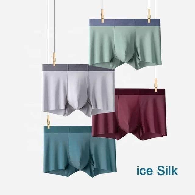 Men's Ice Silk Briefs Boxers  (Pack of 3)
