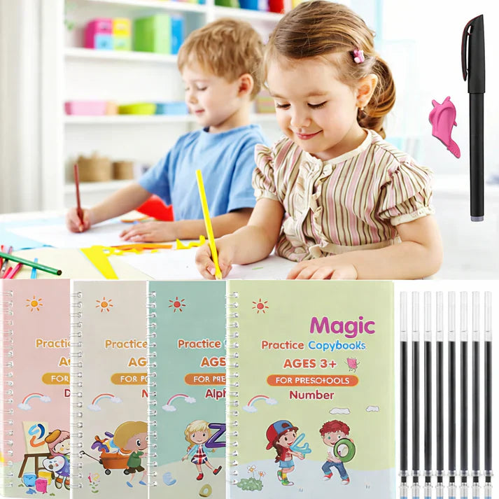 Sank Magic Practice Copybook (4 BOOKS,1 PEN,1 GRIP,10 REFILL)