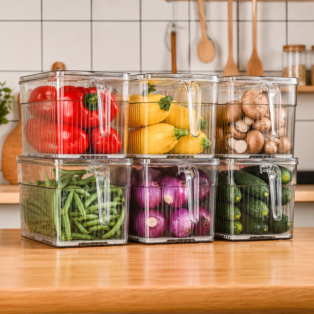 Unbreakable kitchen storage Basket (Pack of 6)