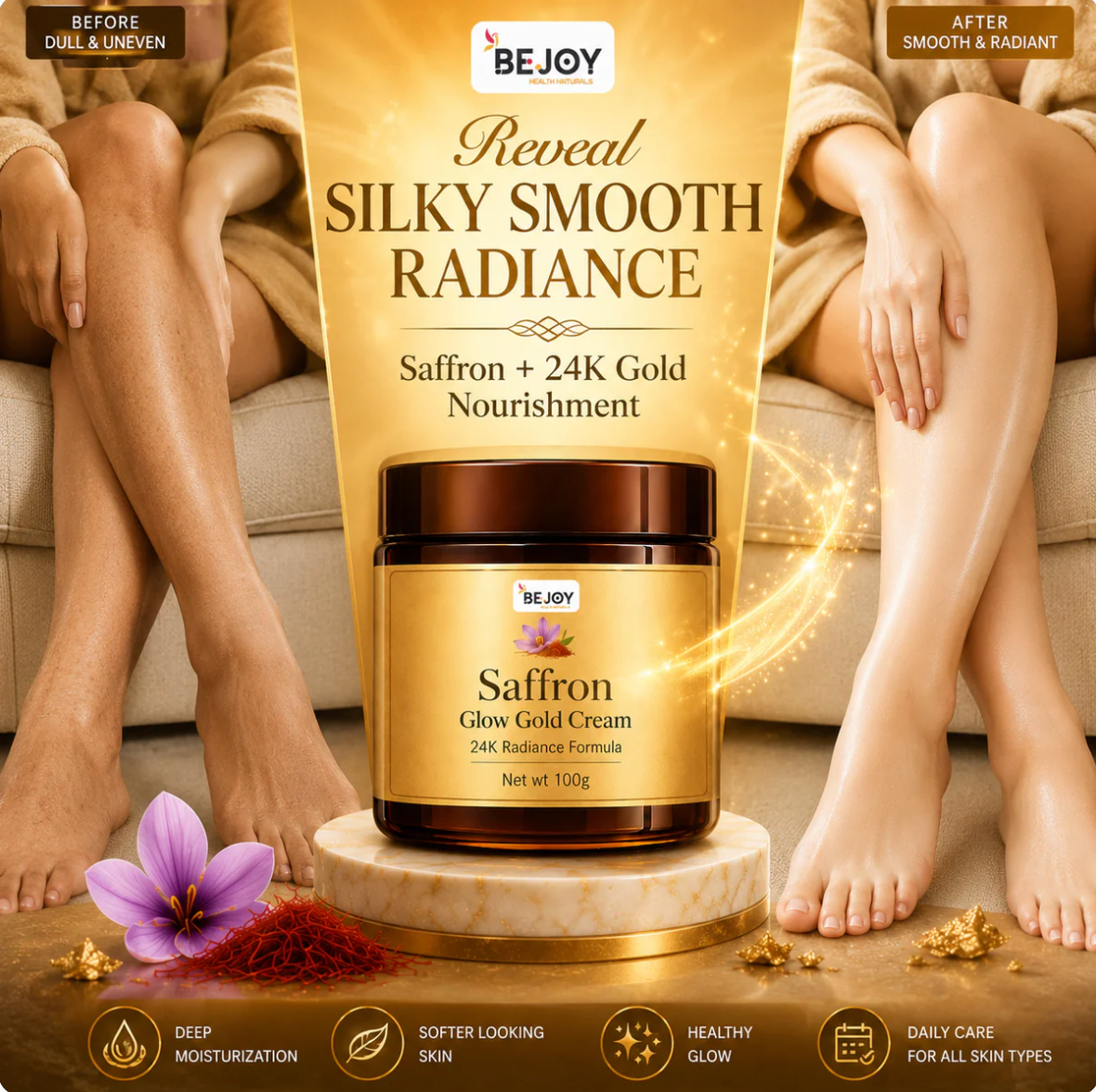 Saffron Glow Gold Cream (Pack of 2)