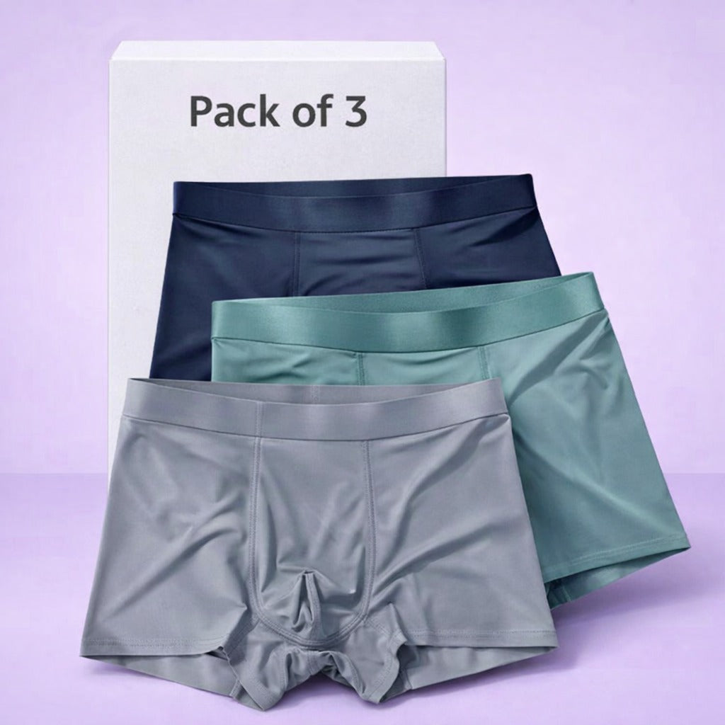 Men's Ice Silk Briefs Boxers  (Pack of 3)