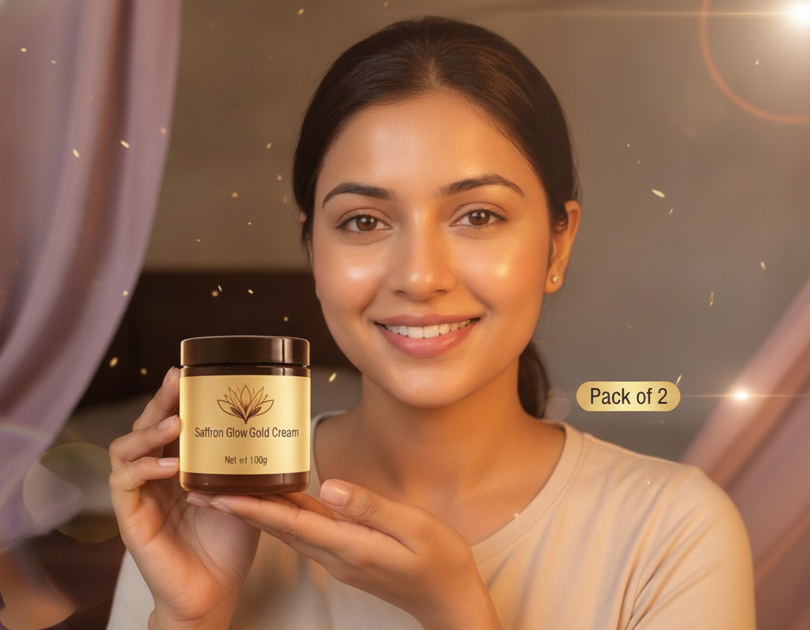 Saffron Glow Gold Cream (Pack of 2) - benefits-swap